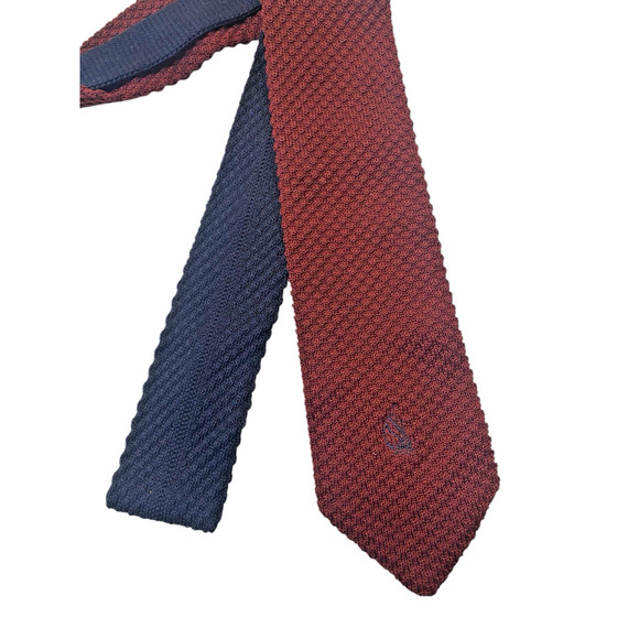 Nautica Woven Knit Tie Necktie Red Blue Sailboat Nautical Preppy Square End - Picture 1 of 7